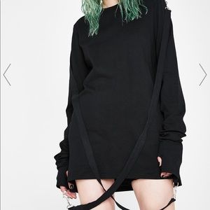 DOLLSKILL OVERSIZED TEE WITH STRAPS